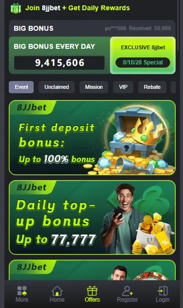 8jjbet bonus